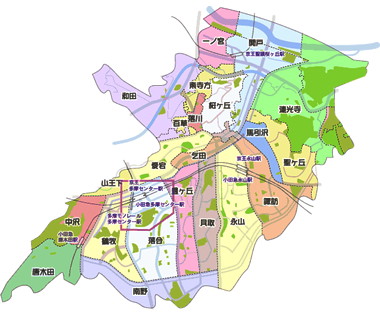多摩市の町名地図
